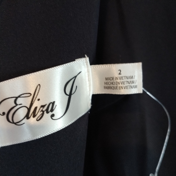 Eliza J Black Sheath Dress with Rhinestone Fringe 2 - Picture 6 of 15